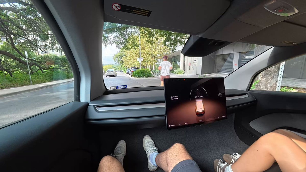 Tesla Cybercab interior view