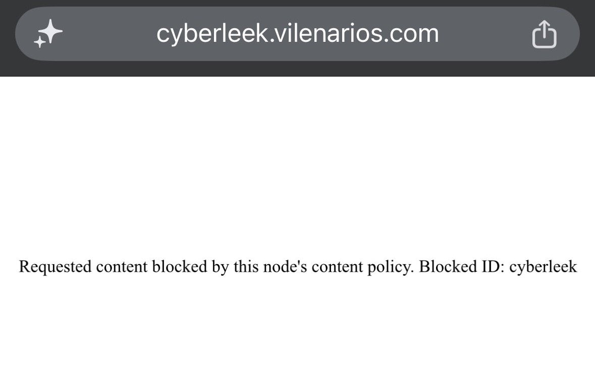 CyberLeek blocked by content policy
