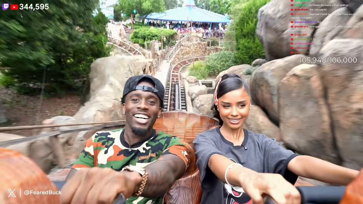 Tyla Kai Cenat Disney World livestream (photo 2 of 2)