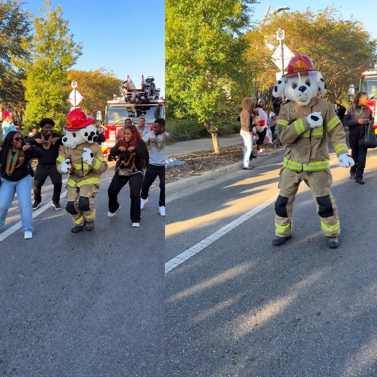 Sparky the firefighter at FAMU