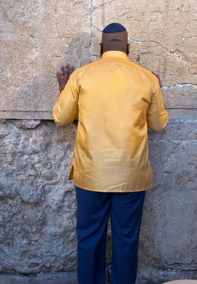 President Félix Tshisekedi at Western Wall President Félix Tshisekedi at Western Wall