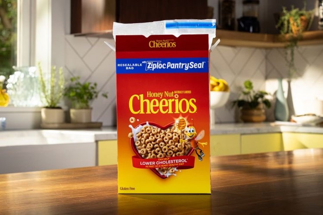 Cheerios Ziploc resealable bag