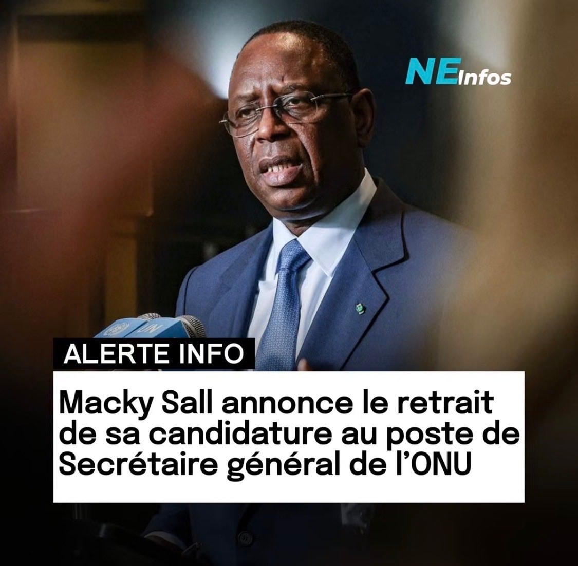 Macky Sall withdraws from UN race