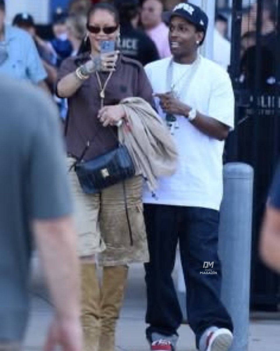 Rihanna and A$AP Rocky out walking (photo 2 of 2)