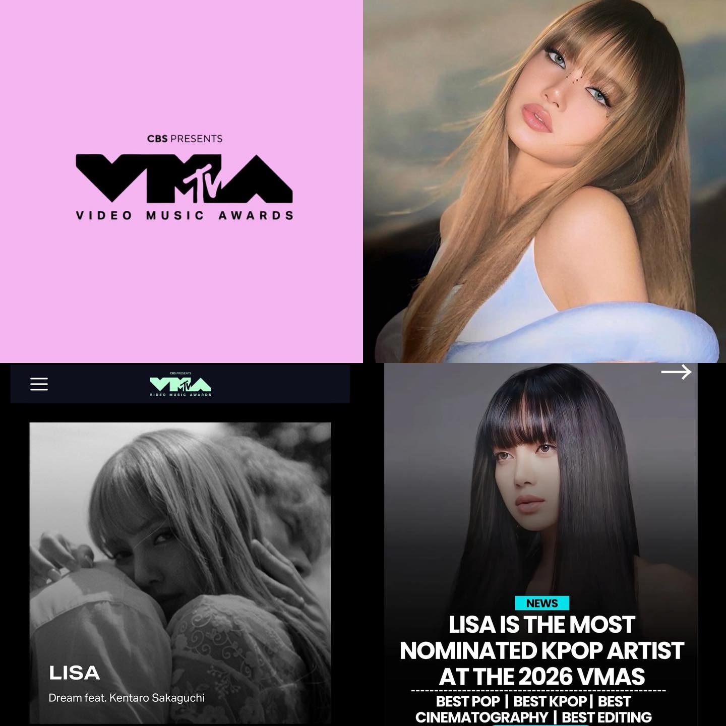 Lisa 2026 MTV Video Music Awards nominations