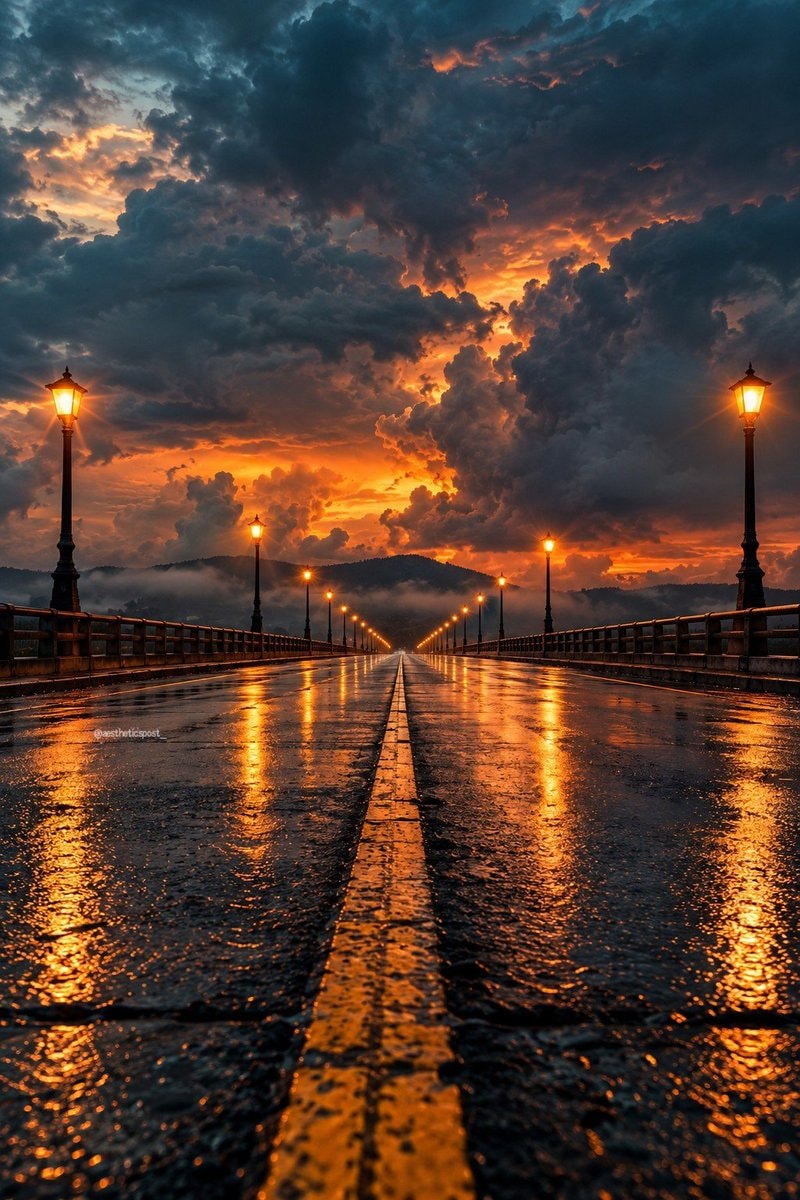 bridge at sunset