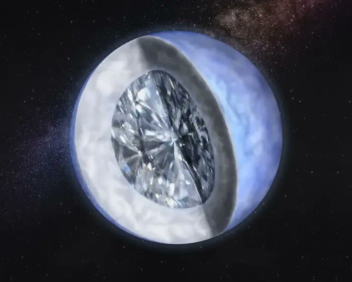 Lucy white dwarf diamond core