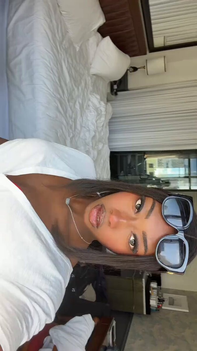 Young woman hotel room look