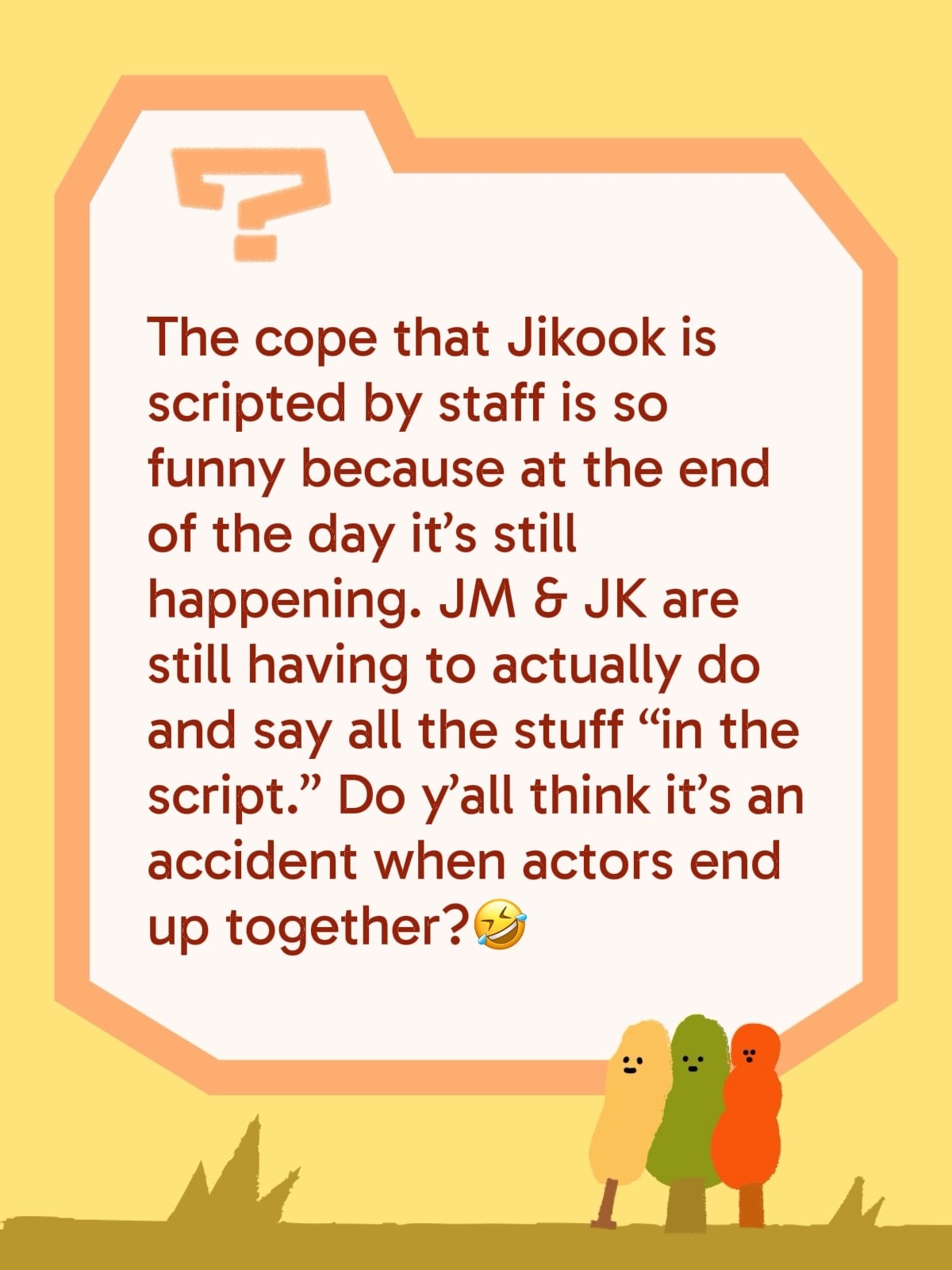Jikook scripted theory humor