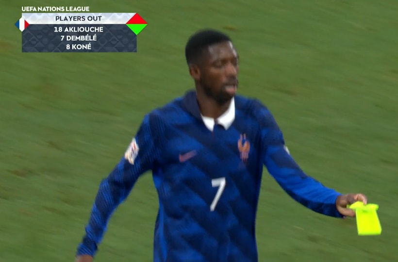 Ousmane Dembélé France substitution