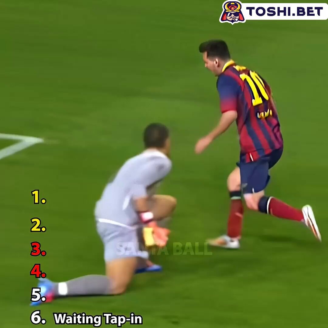Messi crazy tap-in