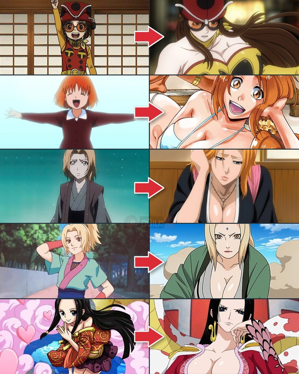 Anime character development comparison 😭