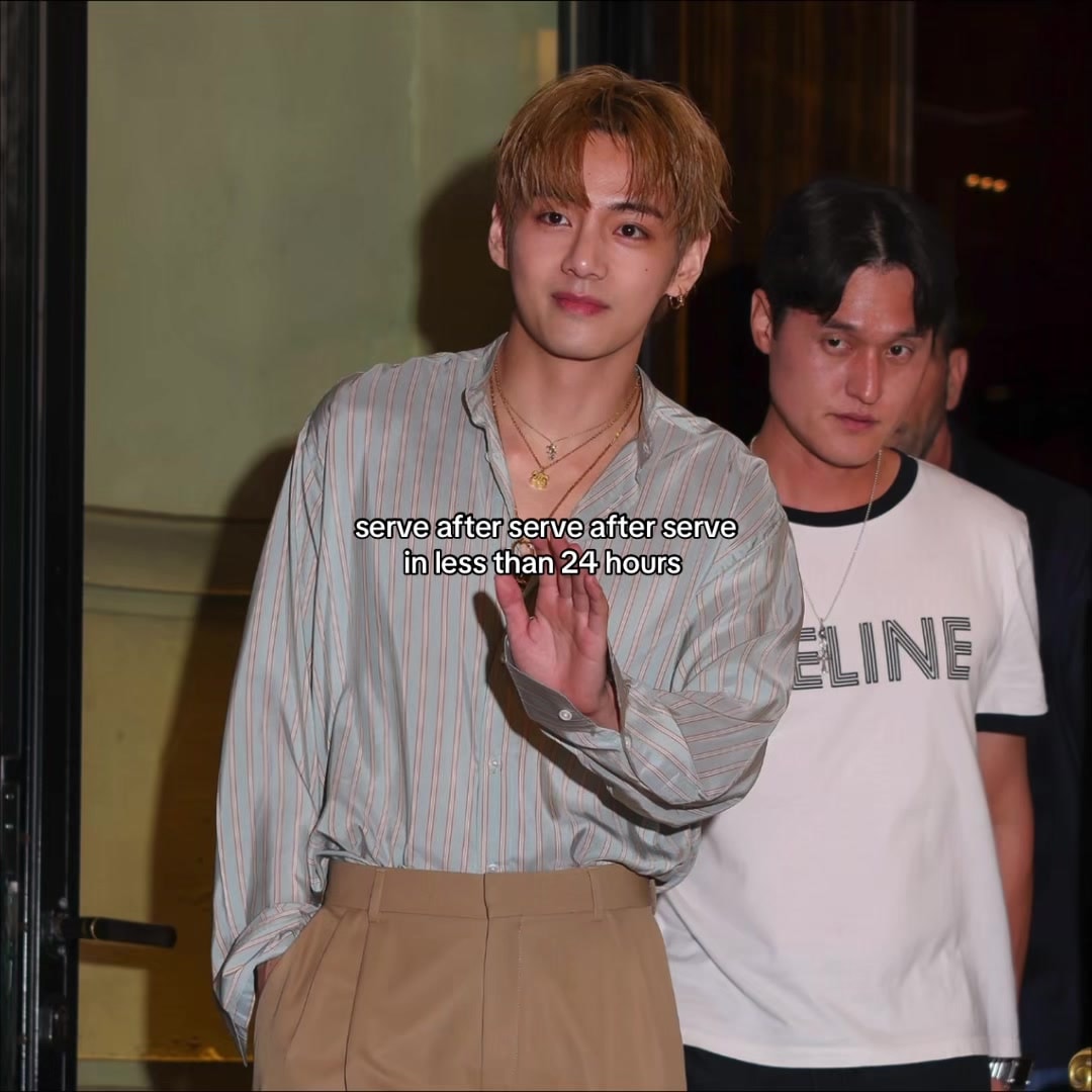 Taehyung Paris Celine serve