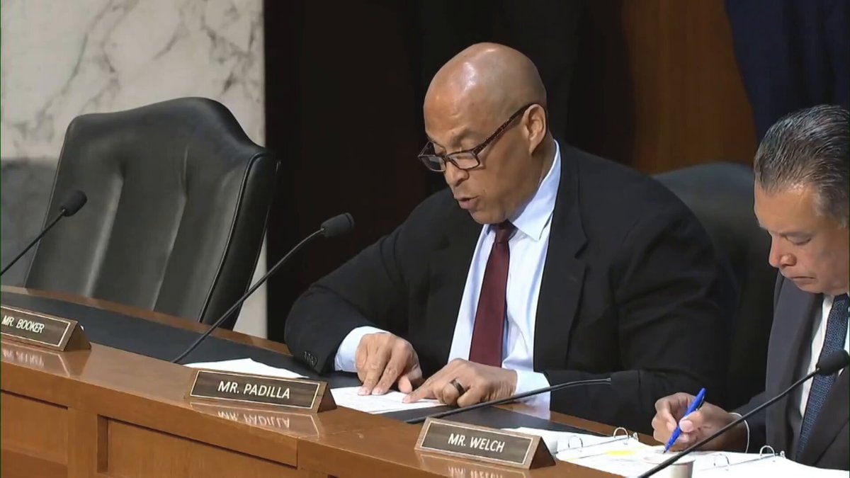 Kash Patel and Cory Booker exchange Kash Patel and Cory Booker exchange