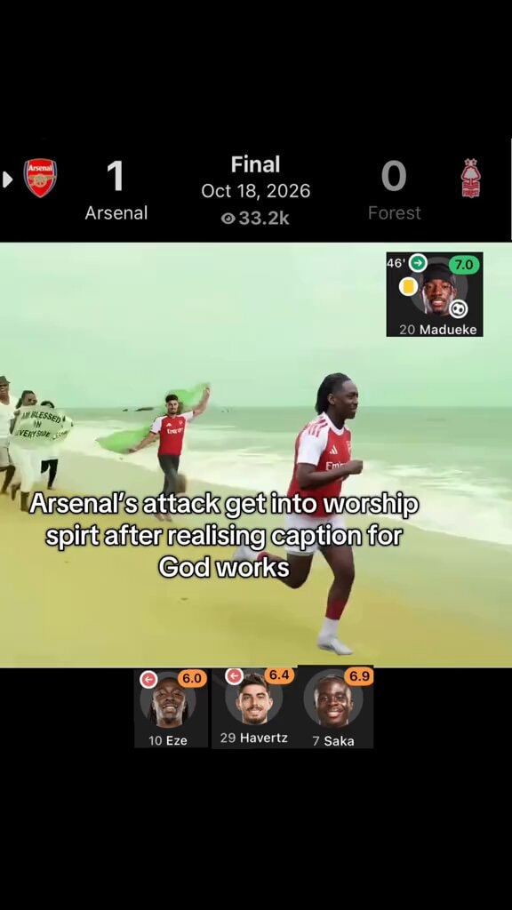 Arsenal fans on the beach