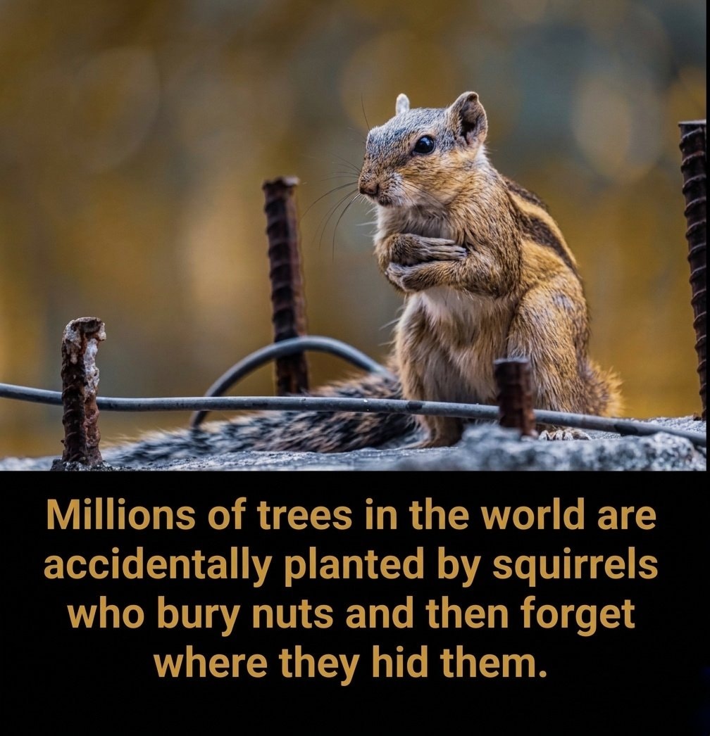 Squirrels accidentally planting trees Squirrels accidentally planting trees