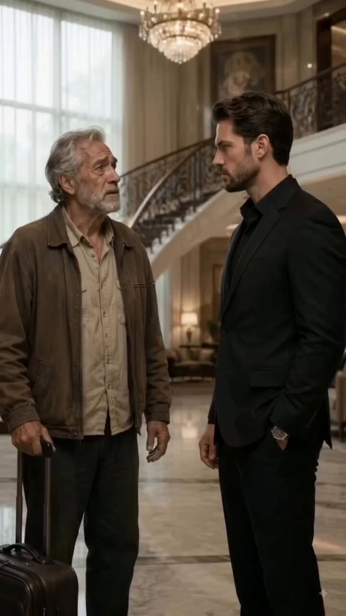 man kicks father from mansion