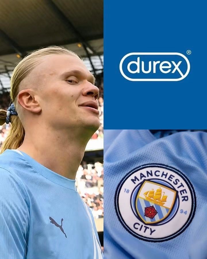 Erling Haaland Manchester City Durex meme