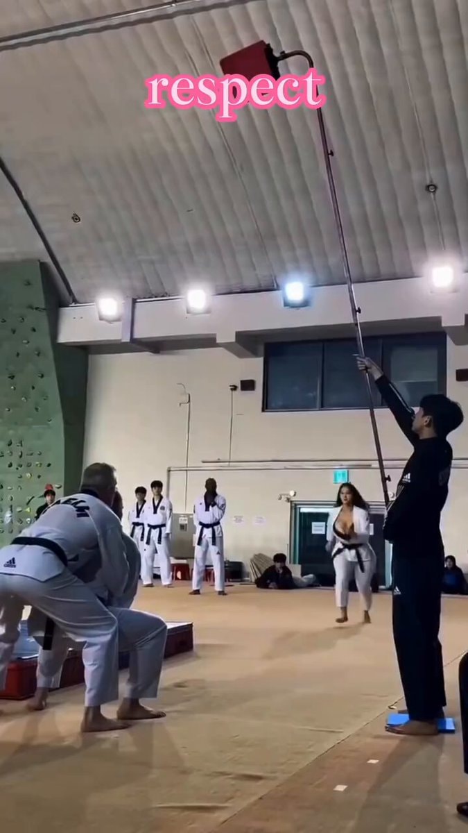 women shocking men at the gym