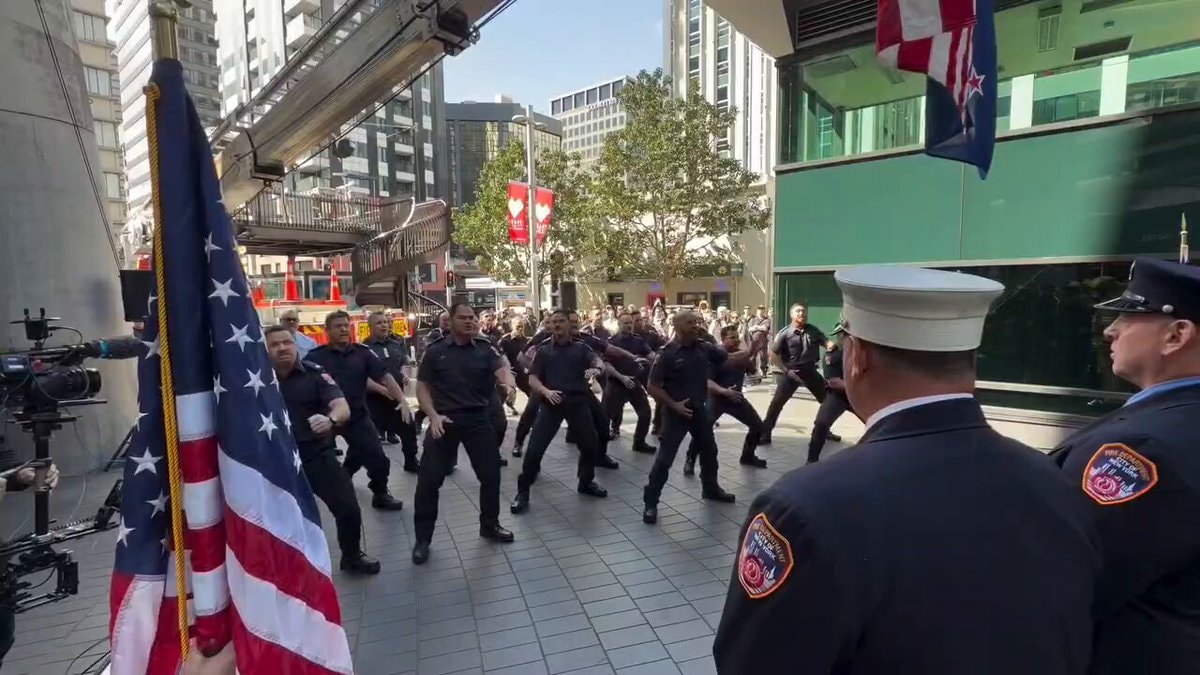 New Zealand firefighters haka for 9/11