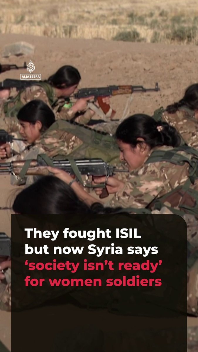 Kurdish female fighters Syria army