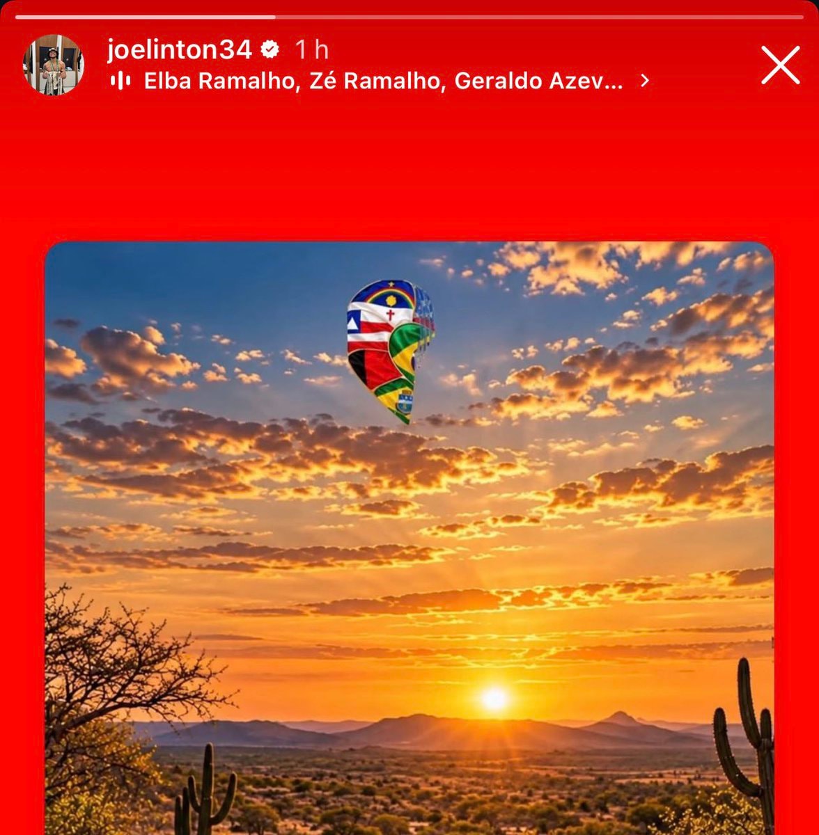 Joelinton Instagram story backs Lula (photo 2 of 2)