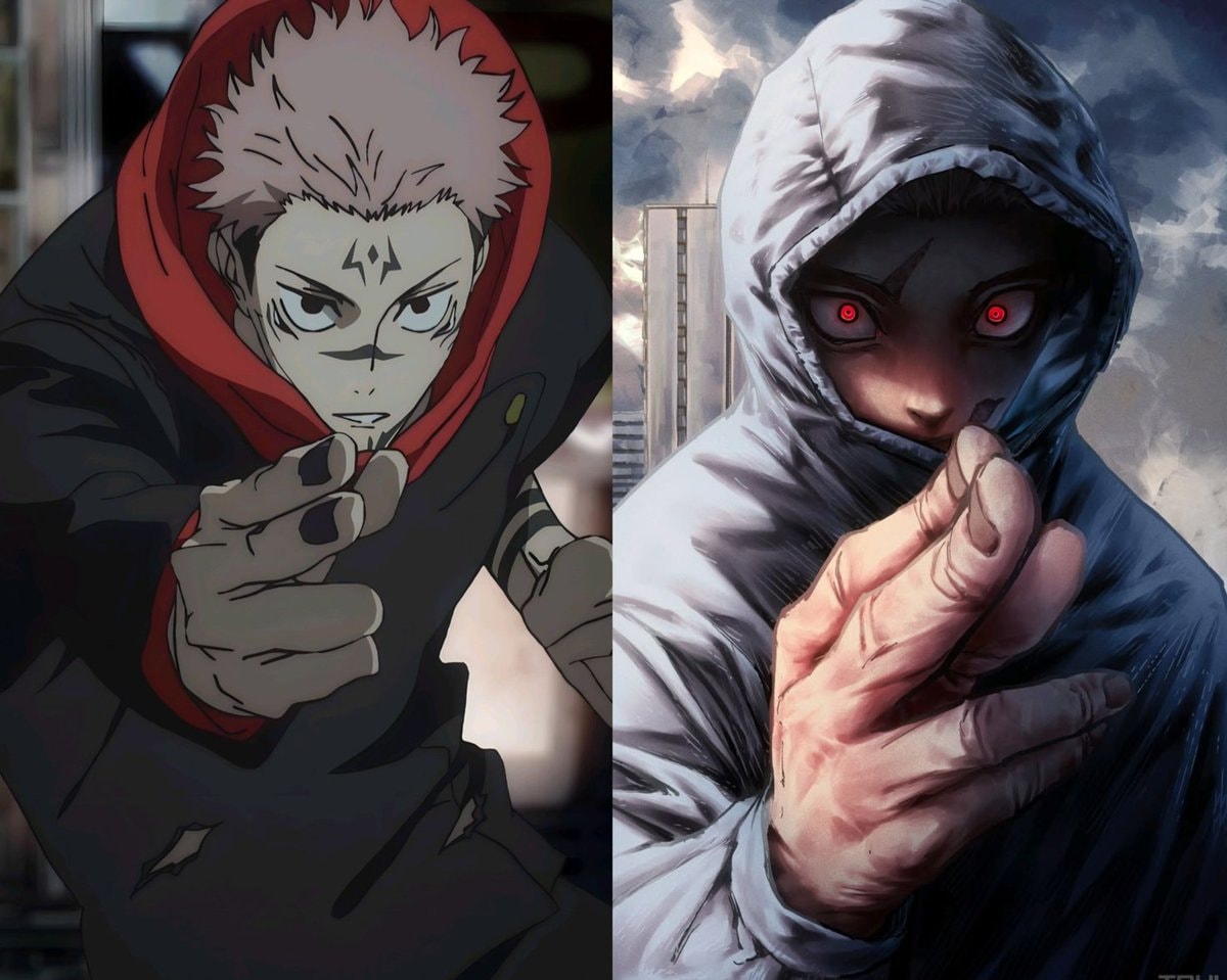 SUKUNA and YUJI split screen