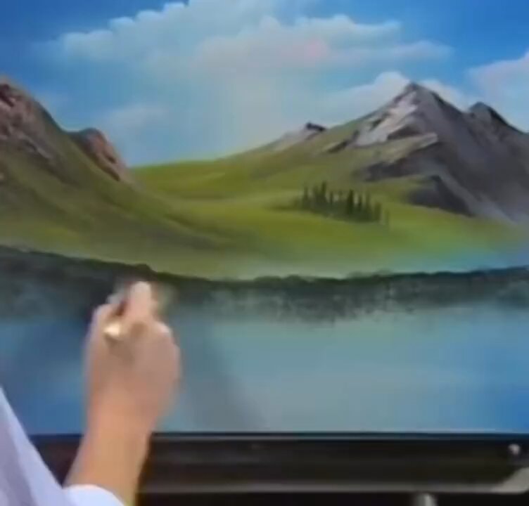 Bob Ross painting landscape