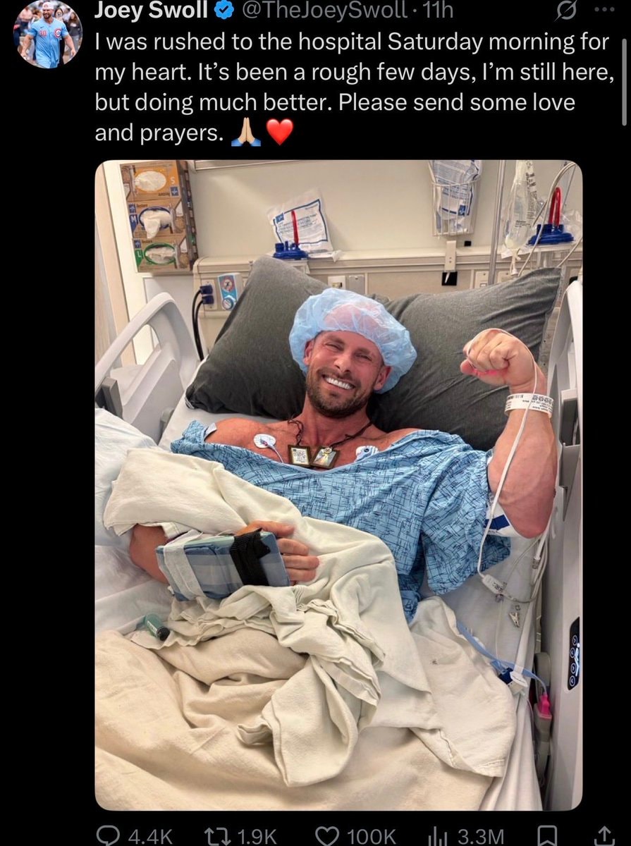 Joey Swoll hospital update