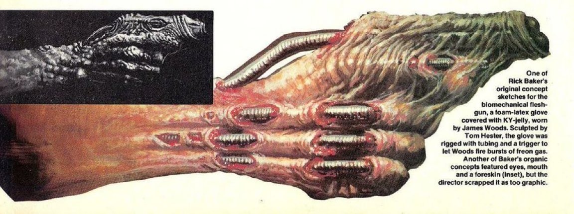 Rick Baker Videodrome Flesh Gun sketch
