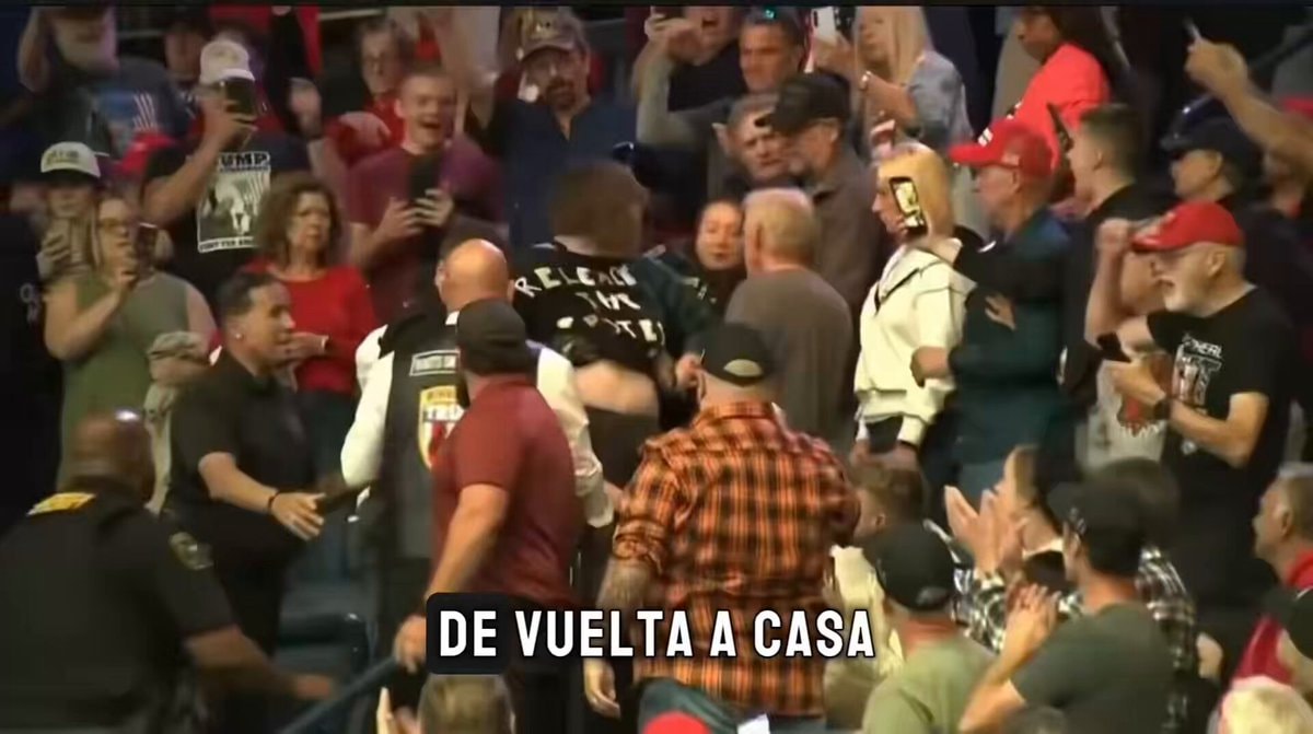Trump rally protester moment