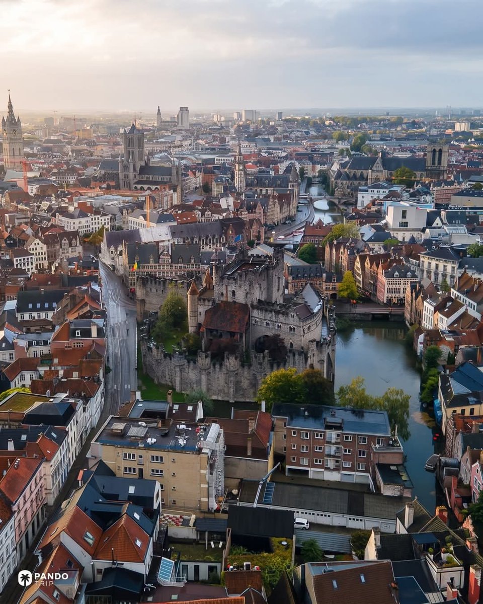 Ghent Belgium canal cityscape (photo 3 of 4)