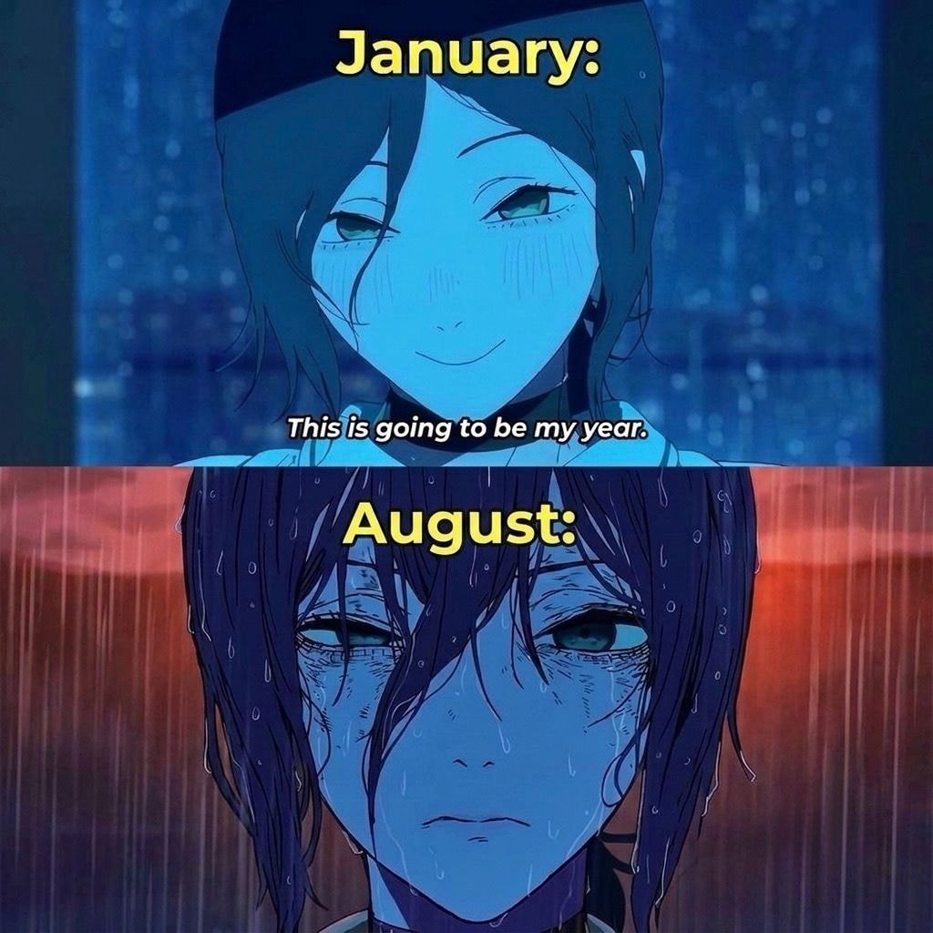 January vs August anime meme January vs August anime meme