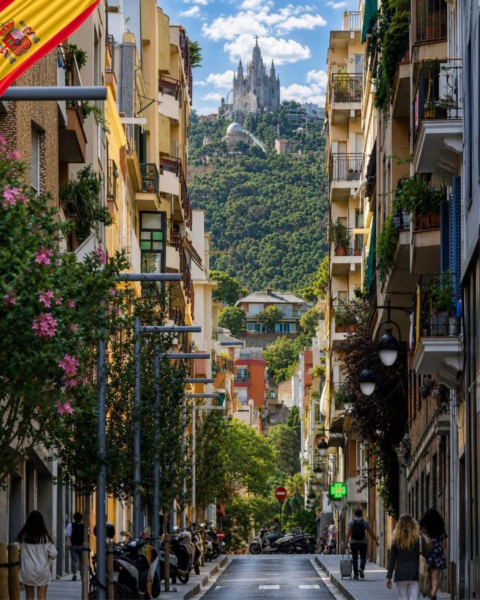 Barcelona Spain street scene