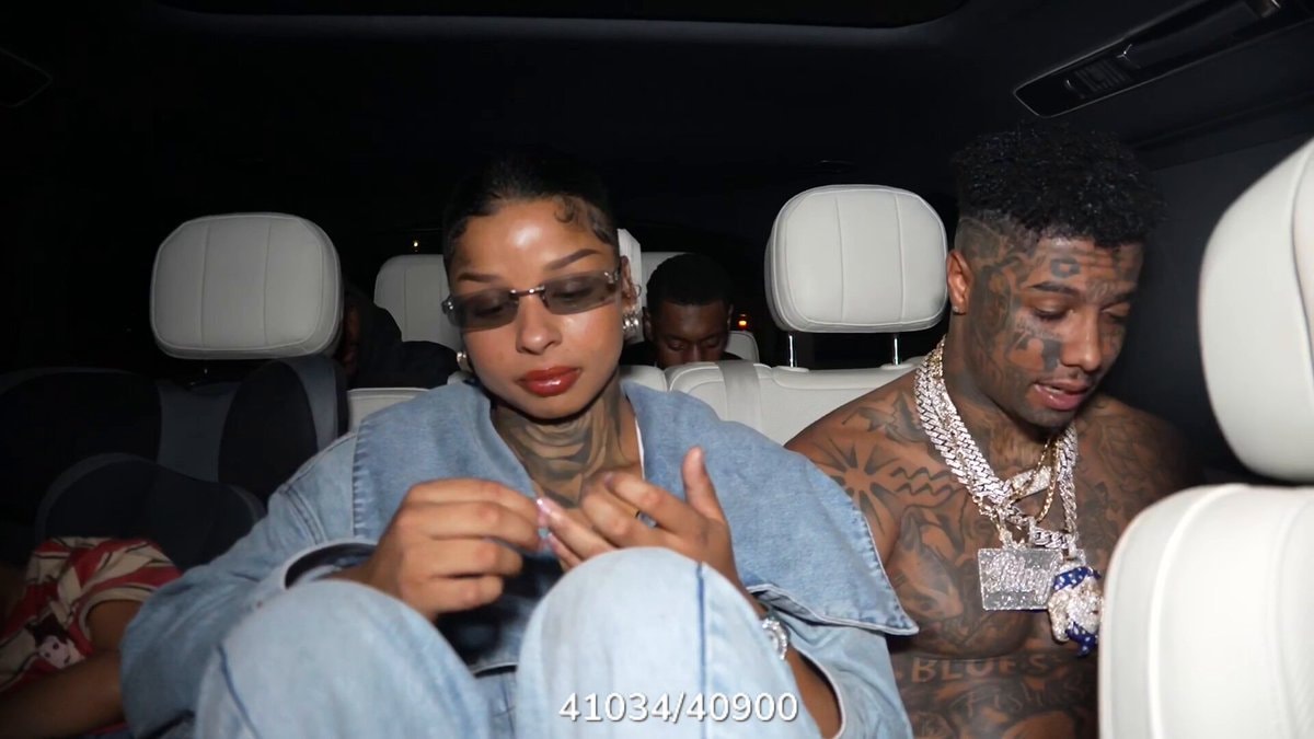 Blueface and Chrisean Rock car clip