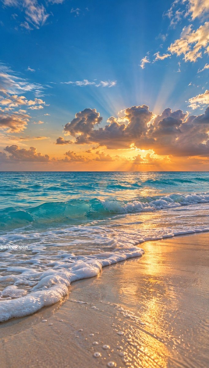 serene beach sunset