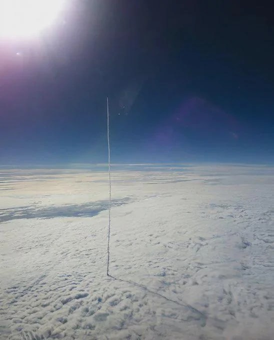 Rocket launch leaving Earth