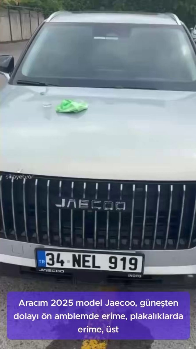 Jaecoo melting in sun Turkey
