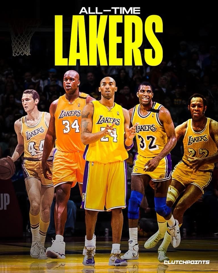 Kareem Abdul-Jabbar Shaquille O'Neal Kobe Bryant Magic Johnson Jerry West