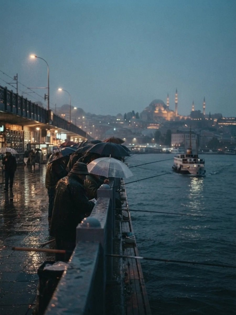 Istanbul Turkey fishing pier