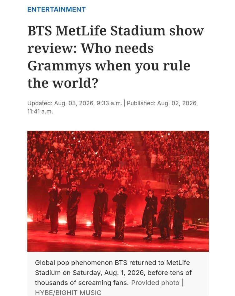 BTS MetLife Stadium press moment (photo 2 of 2)
