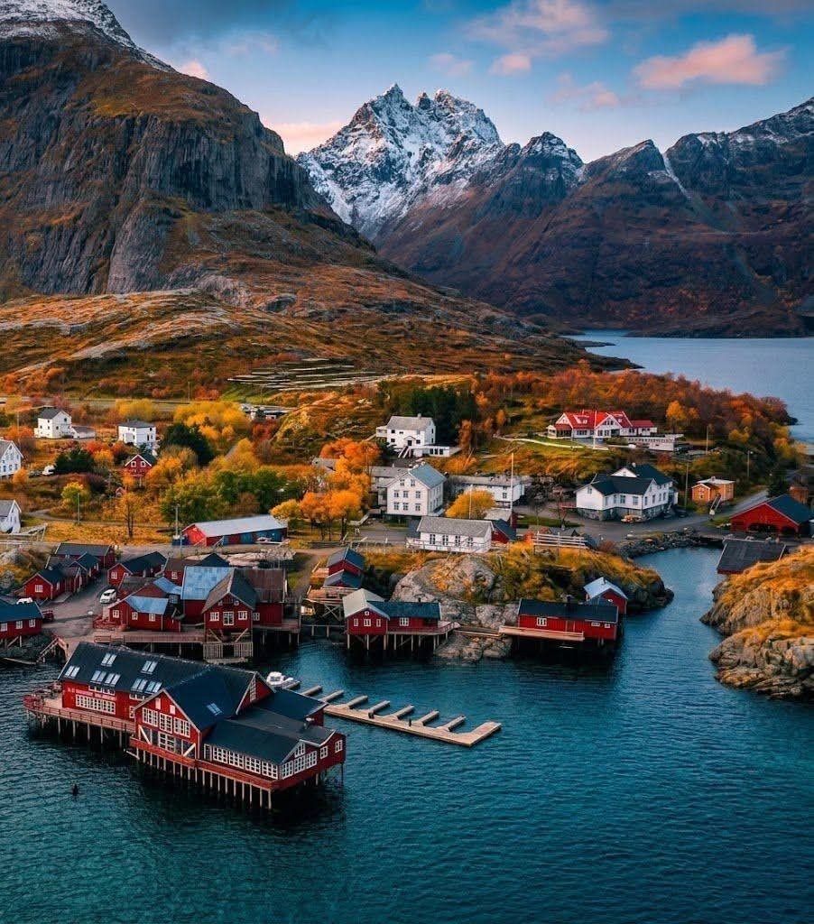 Norway coastal village