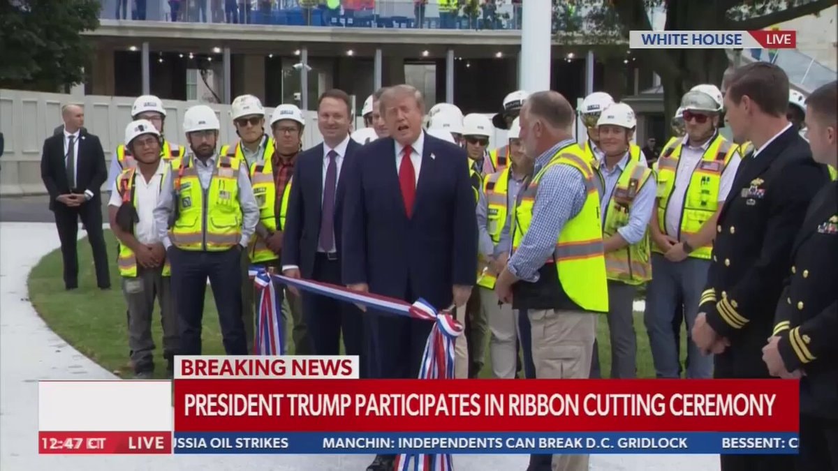 Trump inaudible at White House
