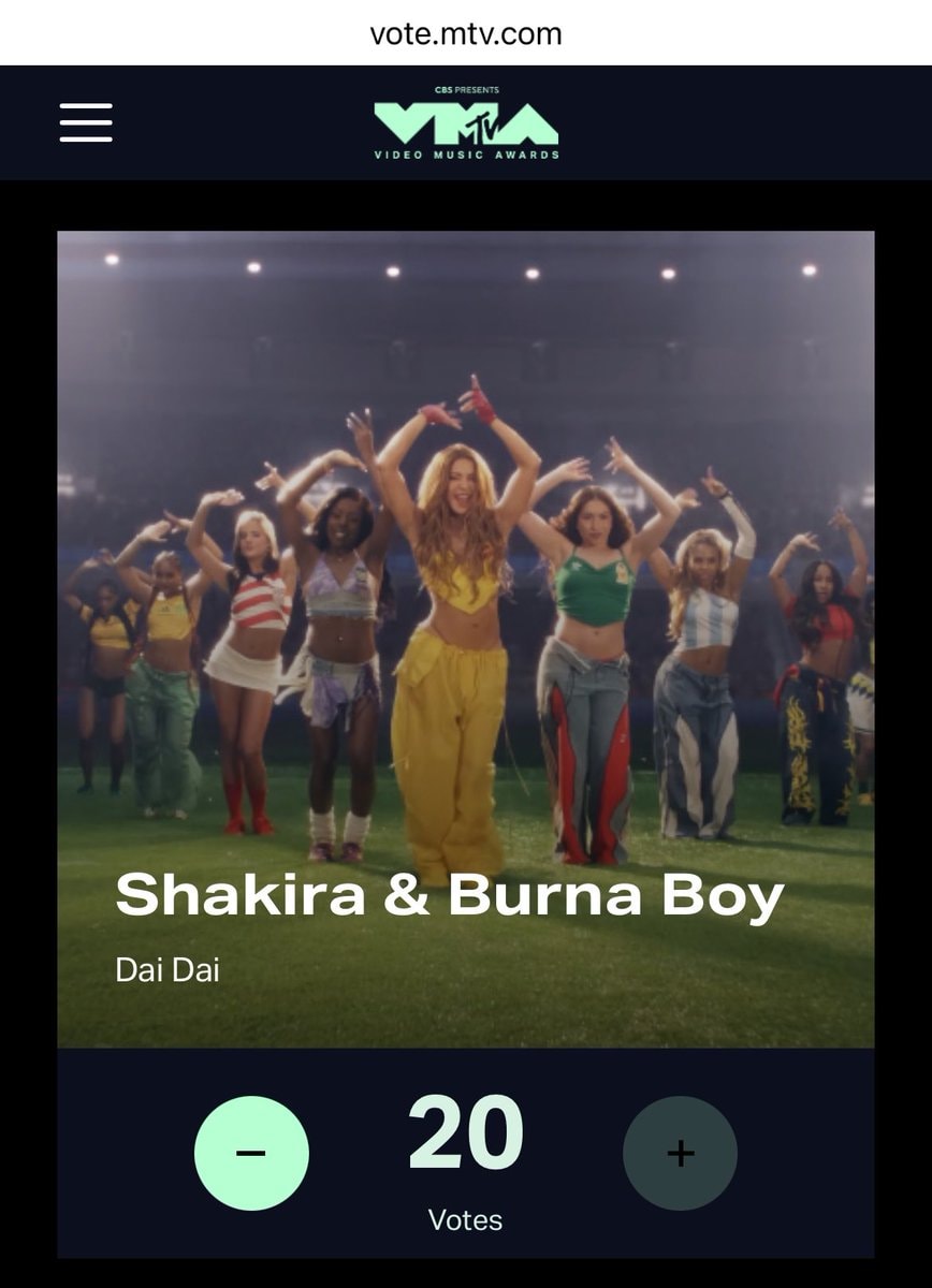 Shakira Burna Boy Dai Dai VMA 2026