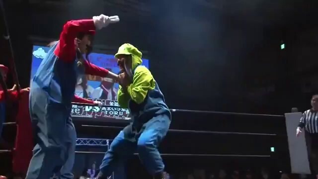 Super Mario Bros wrestling TORU