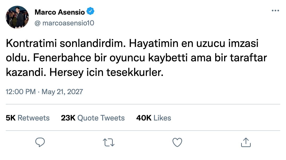 Marco Asensio contract termination