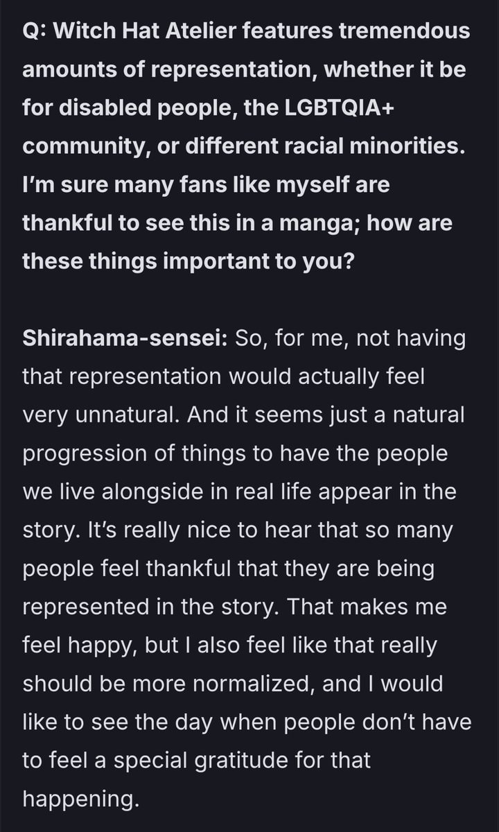 Kamome Shirahama Witch Hat Atelier interview (photo 2 of 2)
