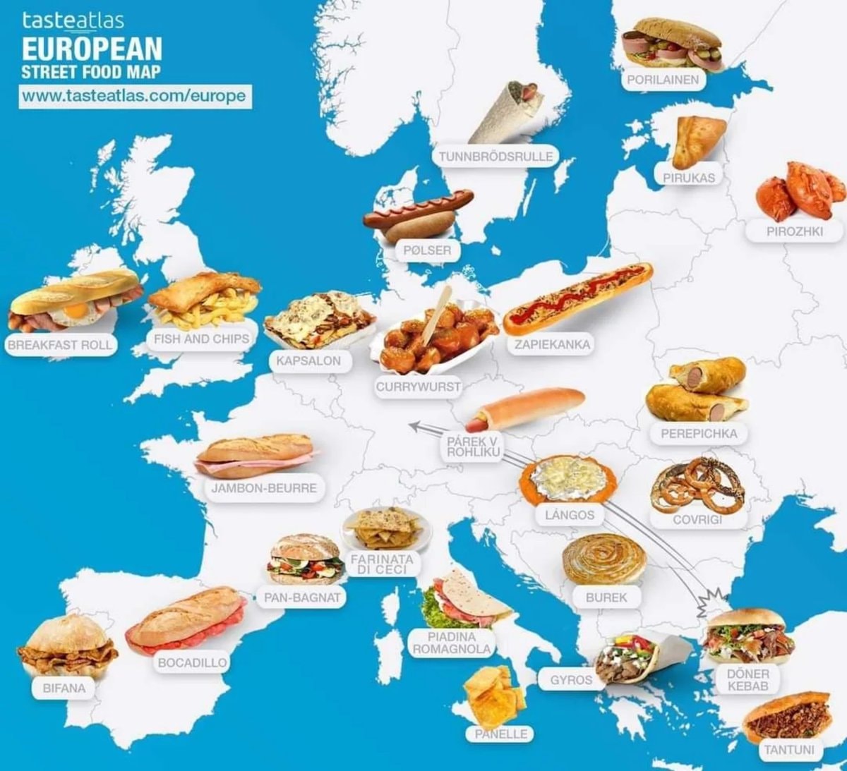 Street Food Map of Europe
