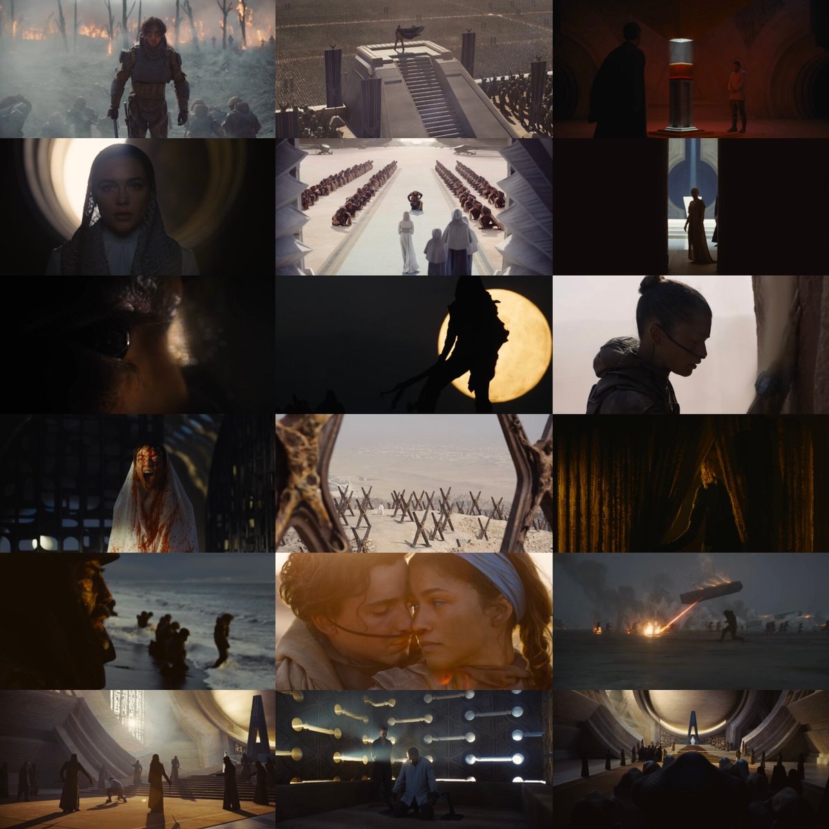 Dune movie scenes collage Dune movie scenes collage