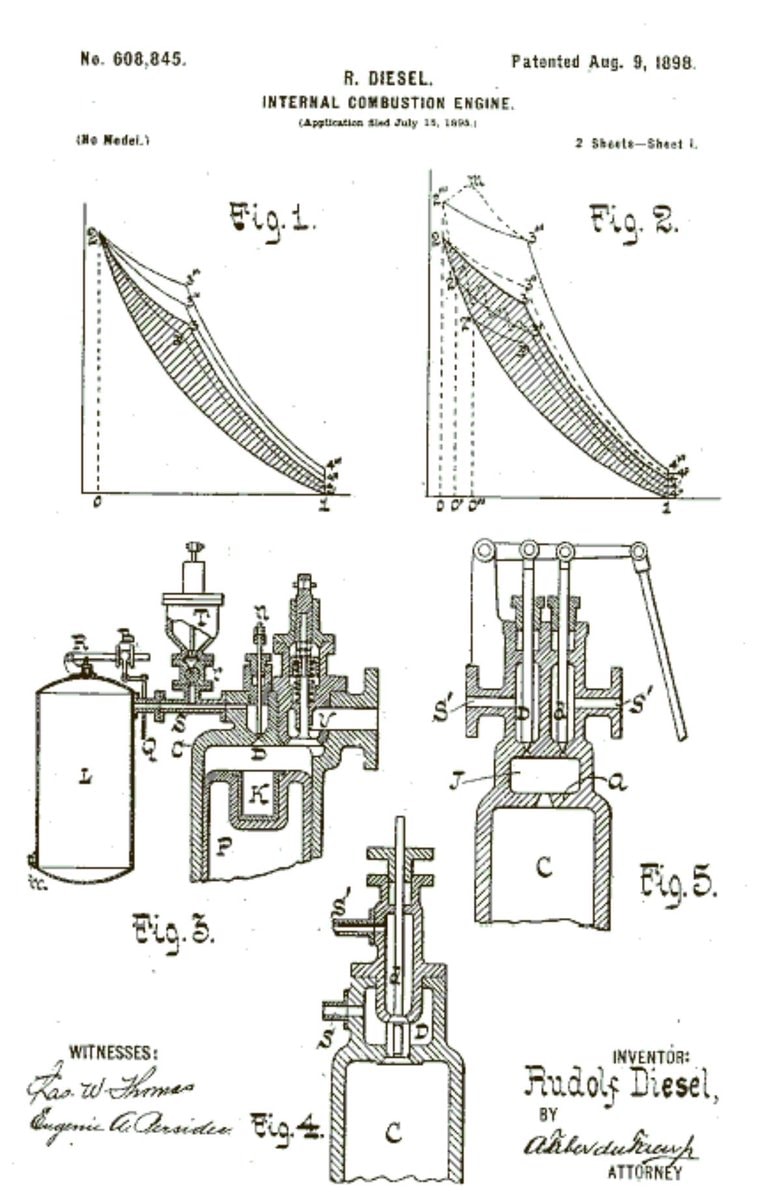 Rudolf Diesel patent 1898